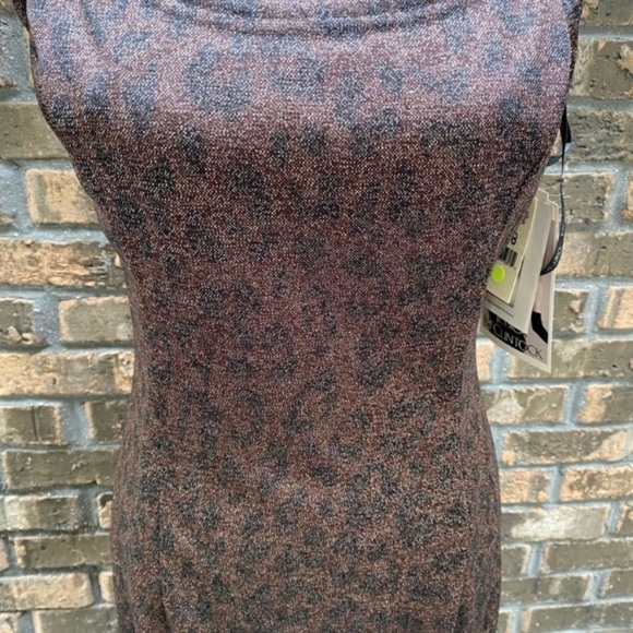 Jessica McClintock Gunne Sax Vintage Dress Junior 7/8 S / M Leopard homecoming - Picture 4 of 6